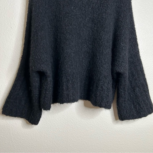 Smythe x Augden Handknit Split Collar Sweater Black Boucle medium - Picture 5 of 10